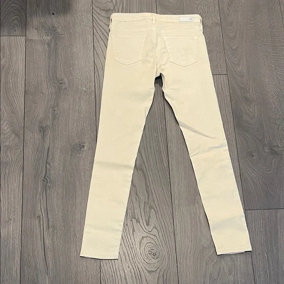 AG Adriano Goldschmied Cream Skinny Leather Pants - Picture 4 of 4